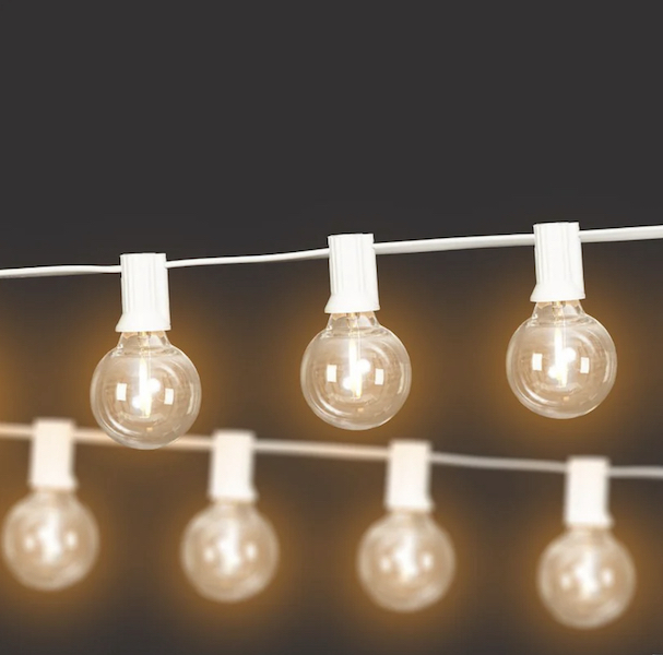Mini Bulb Festoon Lights - White - 11m